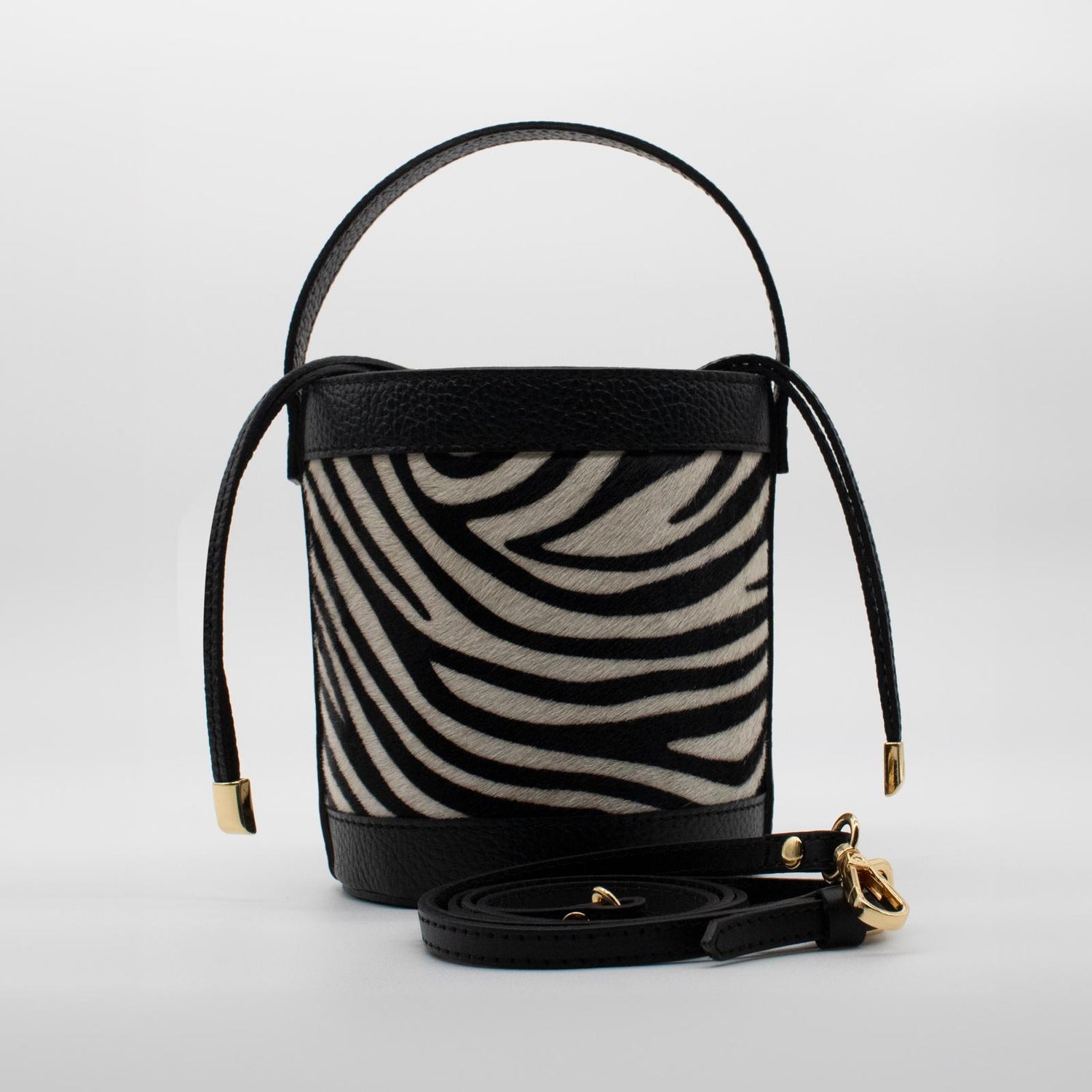 Mini Pillo Bucket Match Pony - Zebra Bianco/Nero